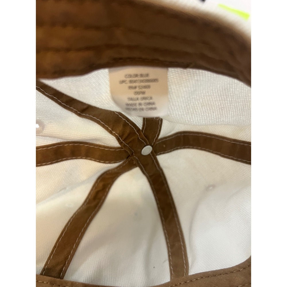 Butterfly Embroidered Distressed Dad Hat Cream Off-White Adjustable Baseball Cap - Picture 4 of 4